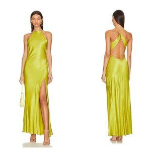Bec + Bridge Teresa Halter Strappy Maxi Dress Wasabi Green Womens Size 10